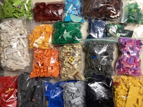 Lego sorted bricks pieces - sorted,
